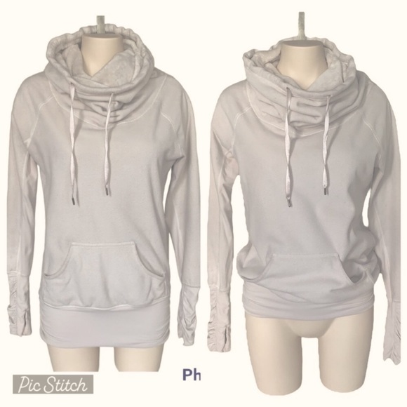 Lululemon Don’t Hurry Be Happy Pullover Polar Cream Fleece Sweater Size 4 - Picture 2 of 10